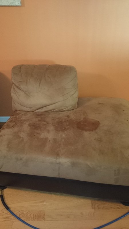 Sofa before cleaning