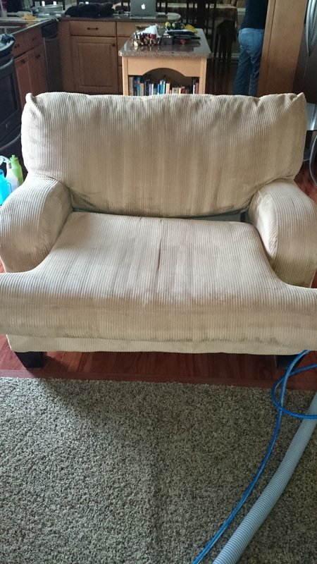 Chair after upholstery cleaning