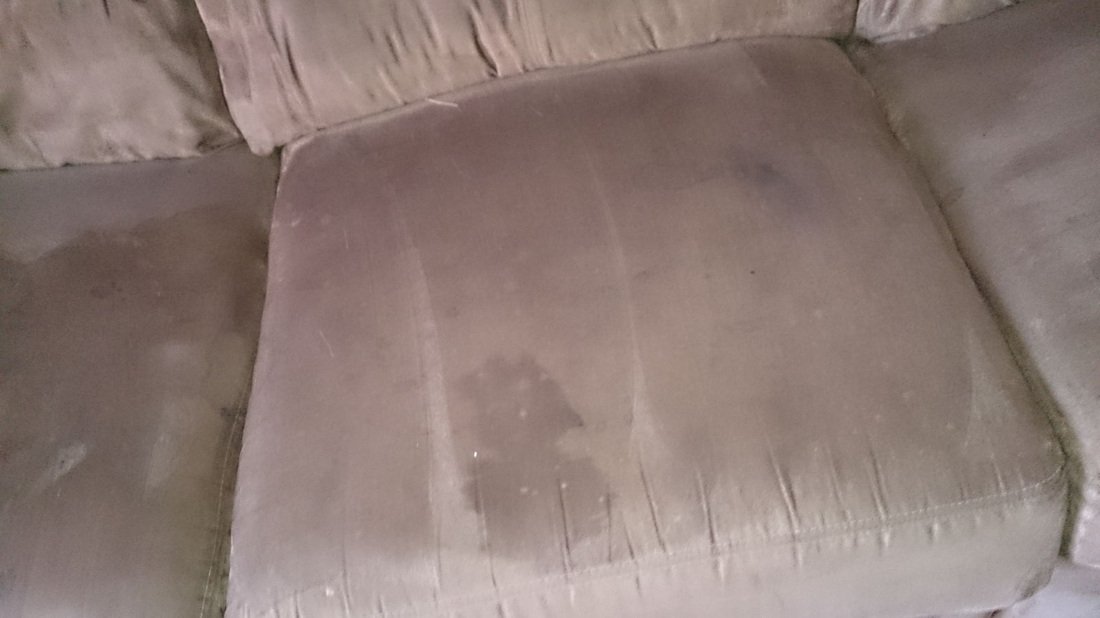 Upholstery before cleaning